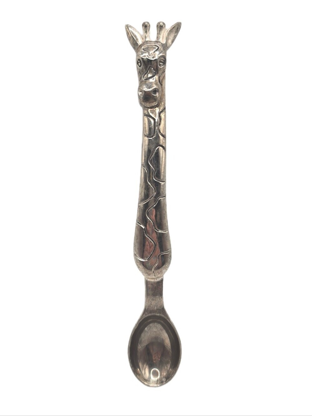 Godinger Giraffe Handle Silver Plated Baby Spoon - Novelty Animal Spoon